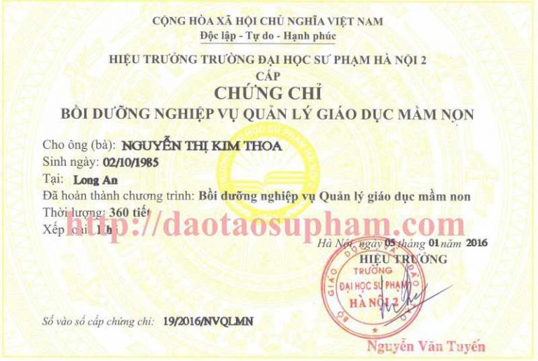 quản lý mầm non, chủ trường mầm non